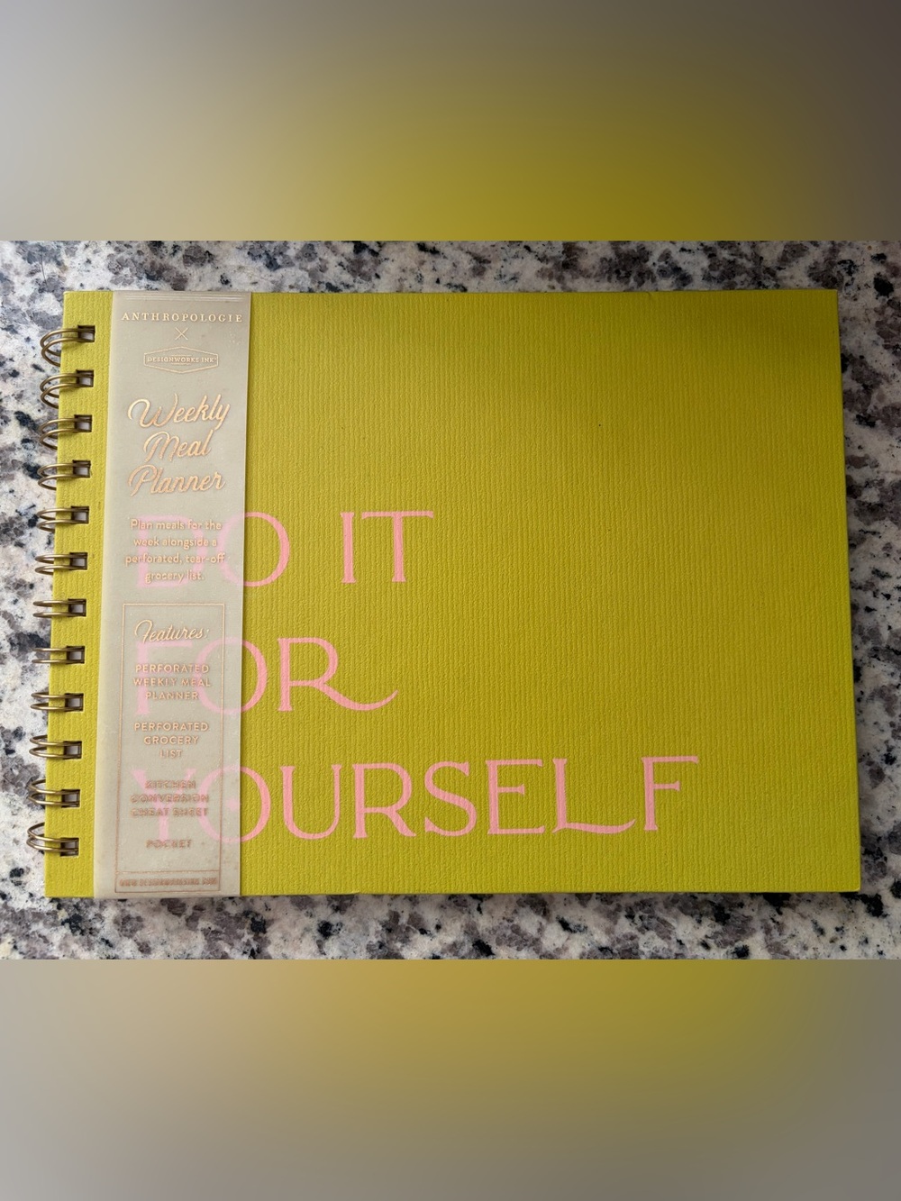 NWT Anthropologie x Design Works Inc Weekly Meal Planner